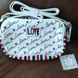 Brighton Love Scroll Crossbody Bag with Silver Hardware